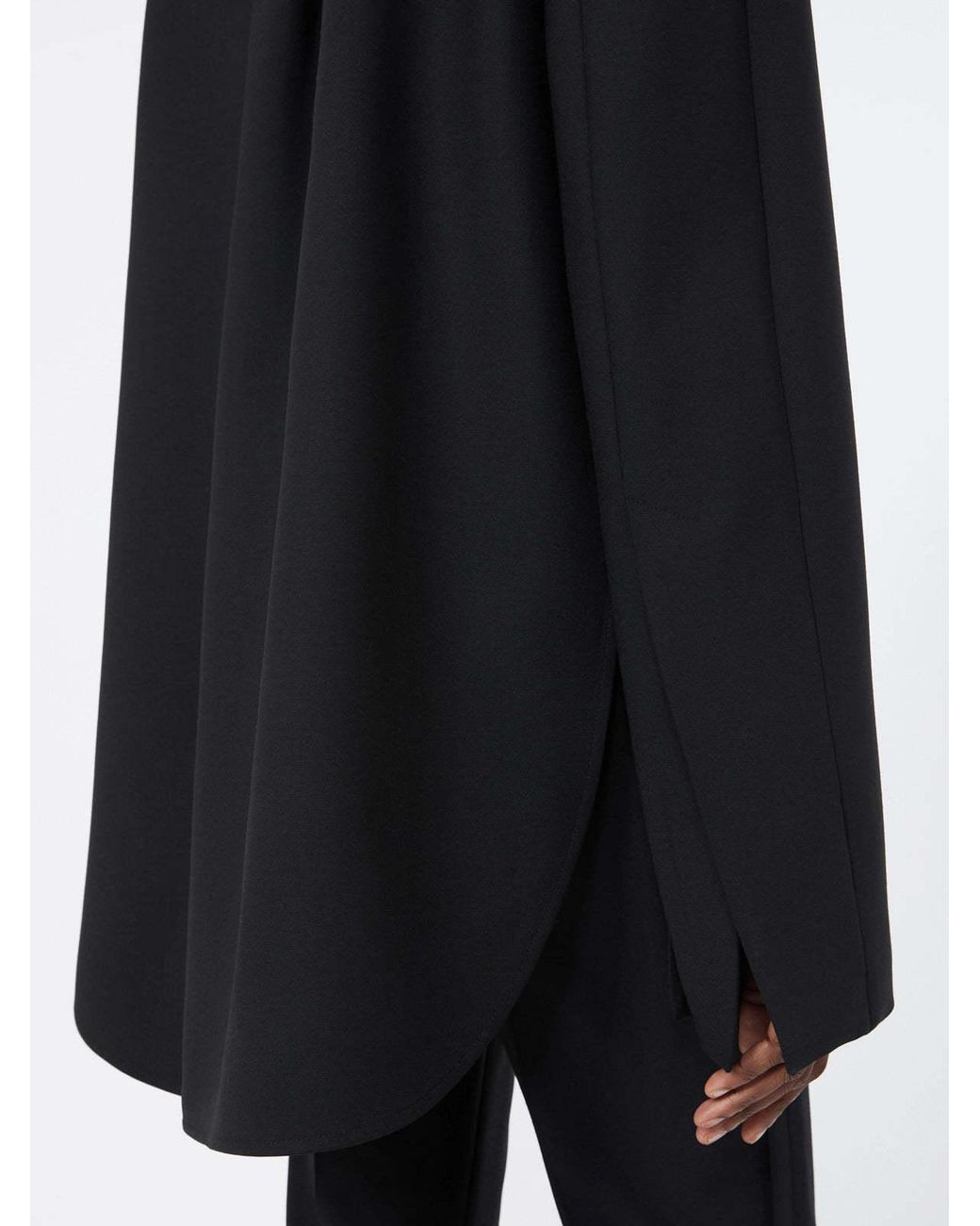 Sportmax Black Technical Wool Tailored Blazer