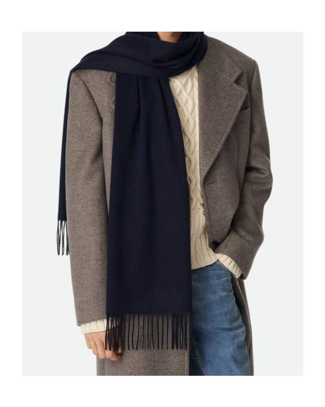 Bottega Veneta Blue Cashmere Scarf for men