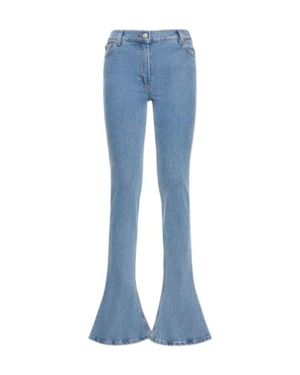 Magda Butrym Blue Low-Rise Trumpet-Shaped Jeans