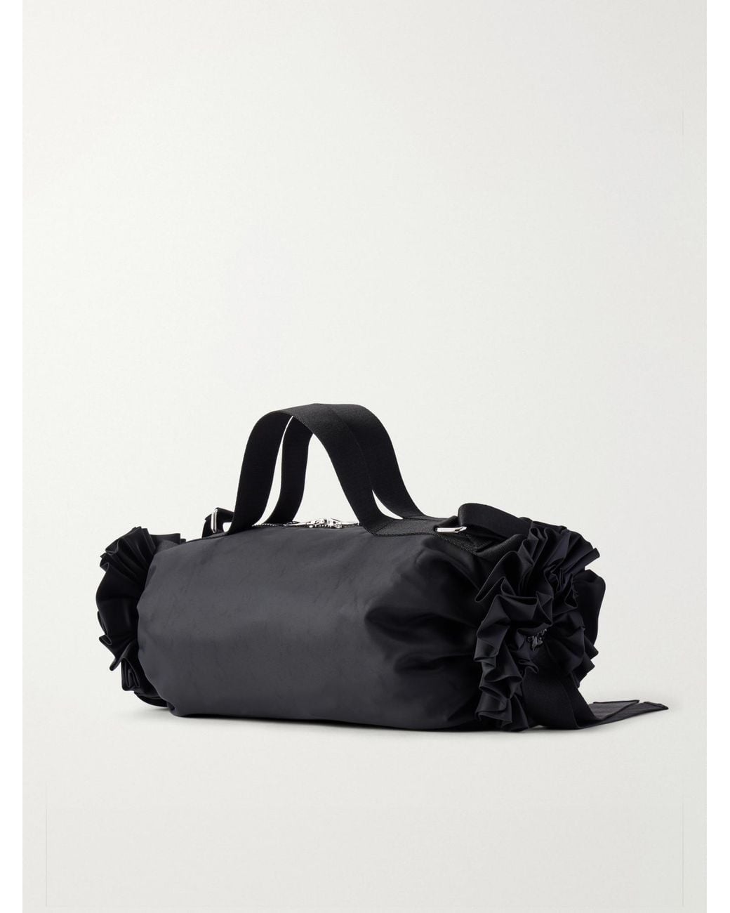 Simone Rocha Black Crystal-Embellished Satin Shoulder Bag