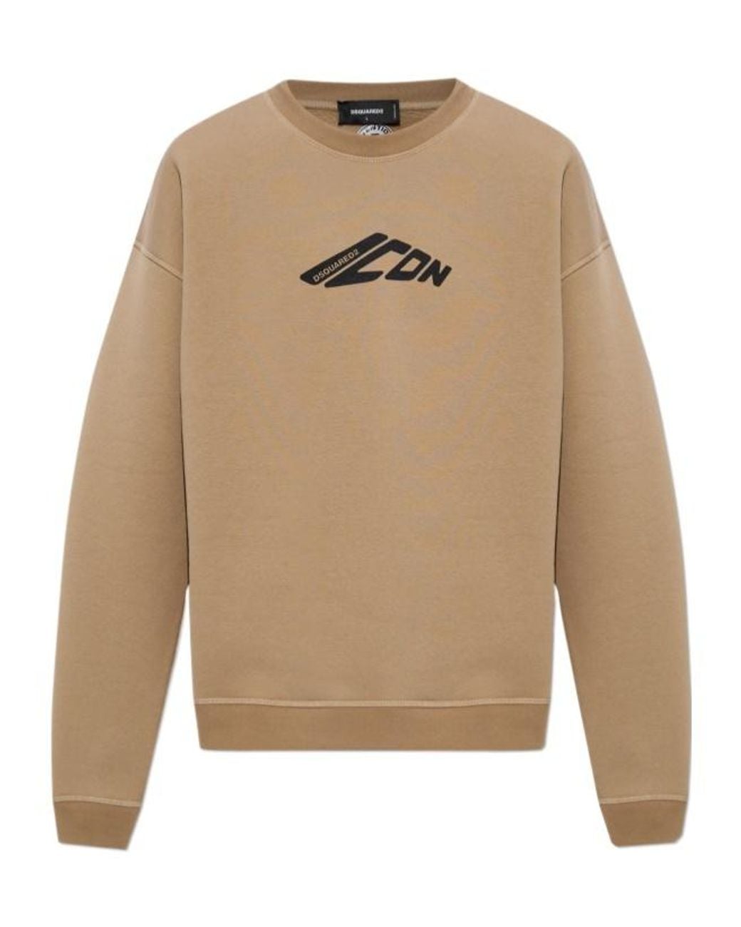 DSquared² Natural Icon Logo Printed Crewneck Sweatshirt for men