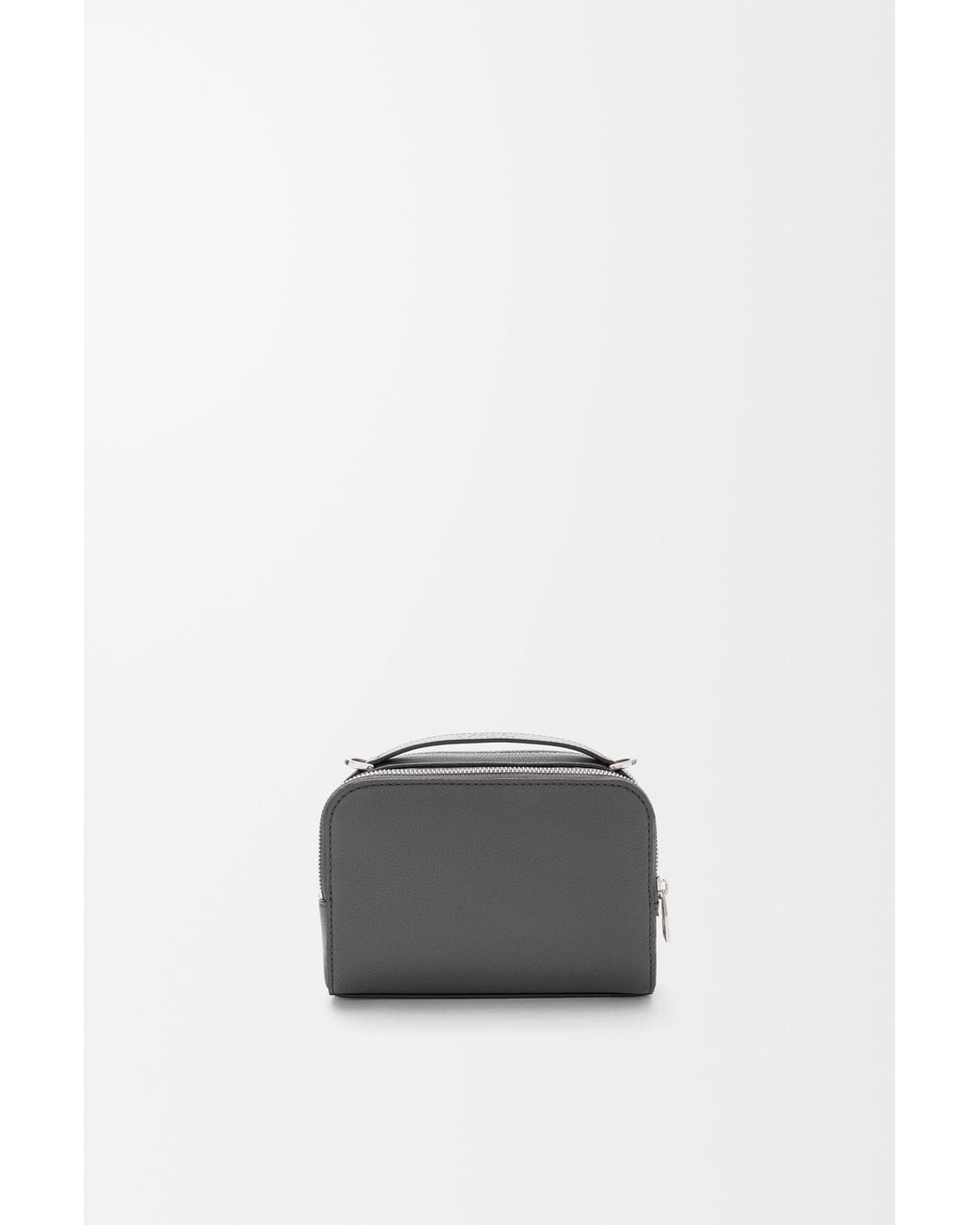 Loewe Gray Logo Embossed Mini Camera Bag for men