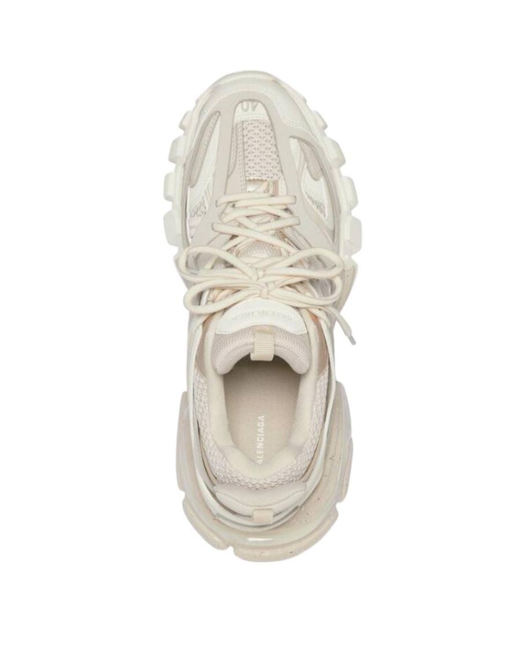 Balenciaga White Track Lace-Up Sneakers
