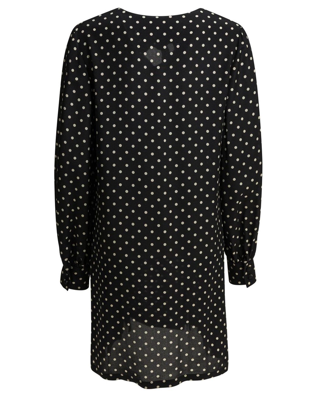 Valentino Black Polka Dot Printed Long-Sleeved Dress