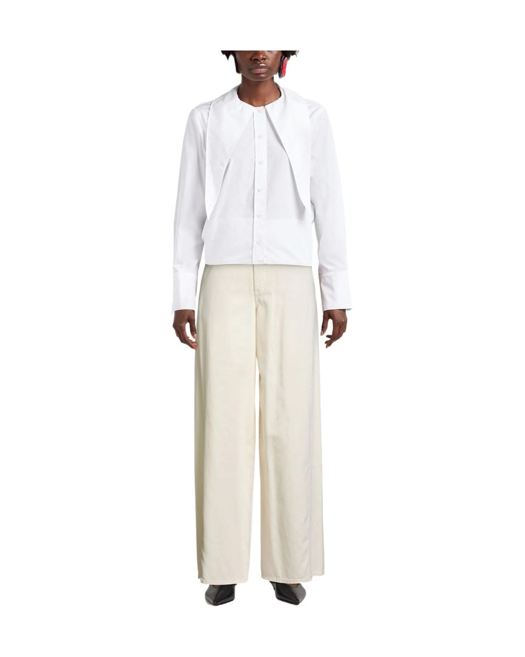 Rag & Bone White Loose Jeans