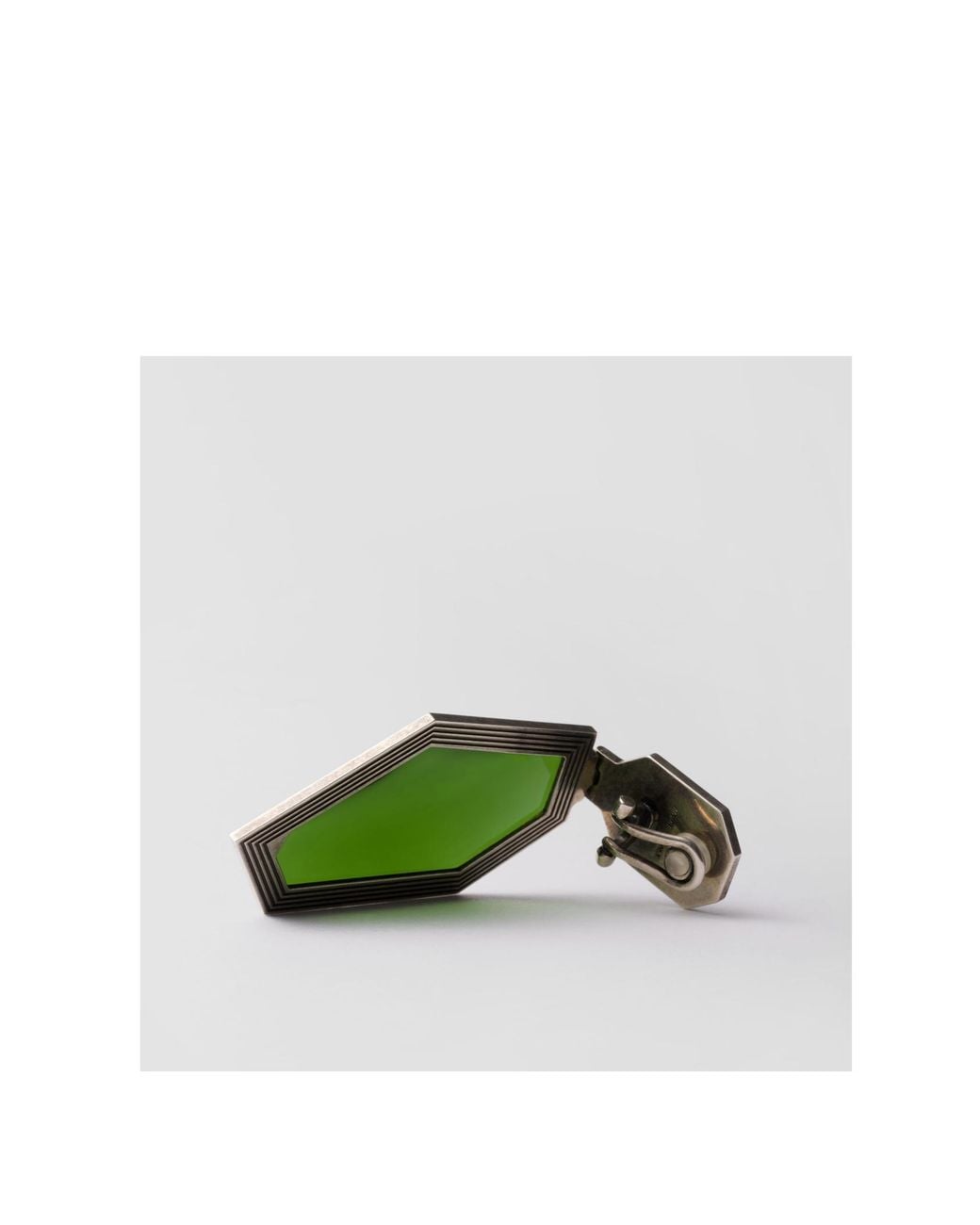 Prada Green Metal Earrings