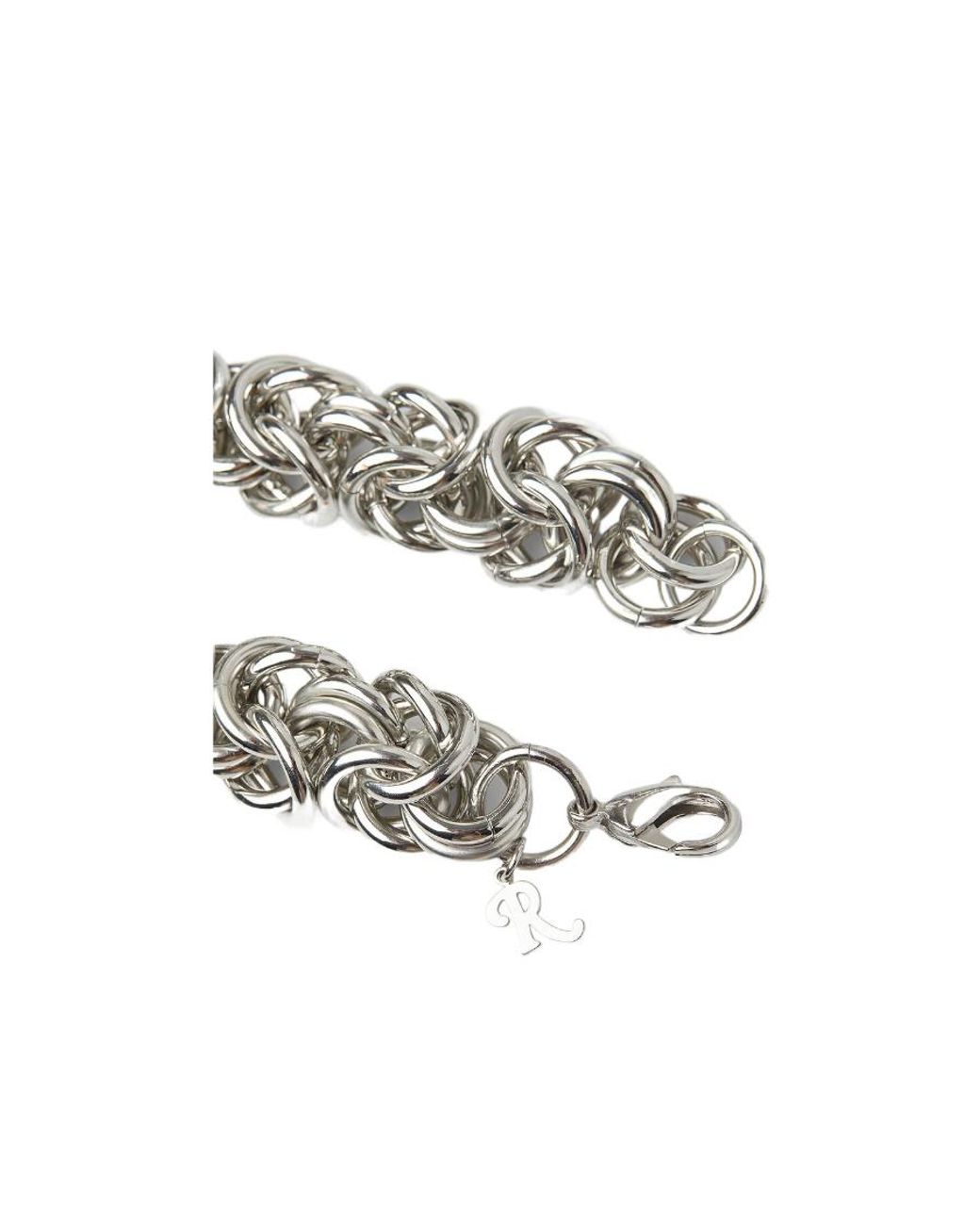 Raf Simons White Cluster Chain Bracelet for men