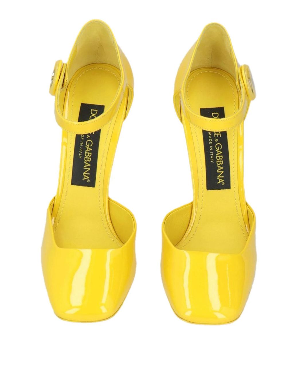 Dolce & Gabbana Yellow Solid Color Courts