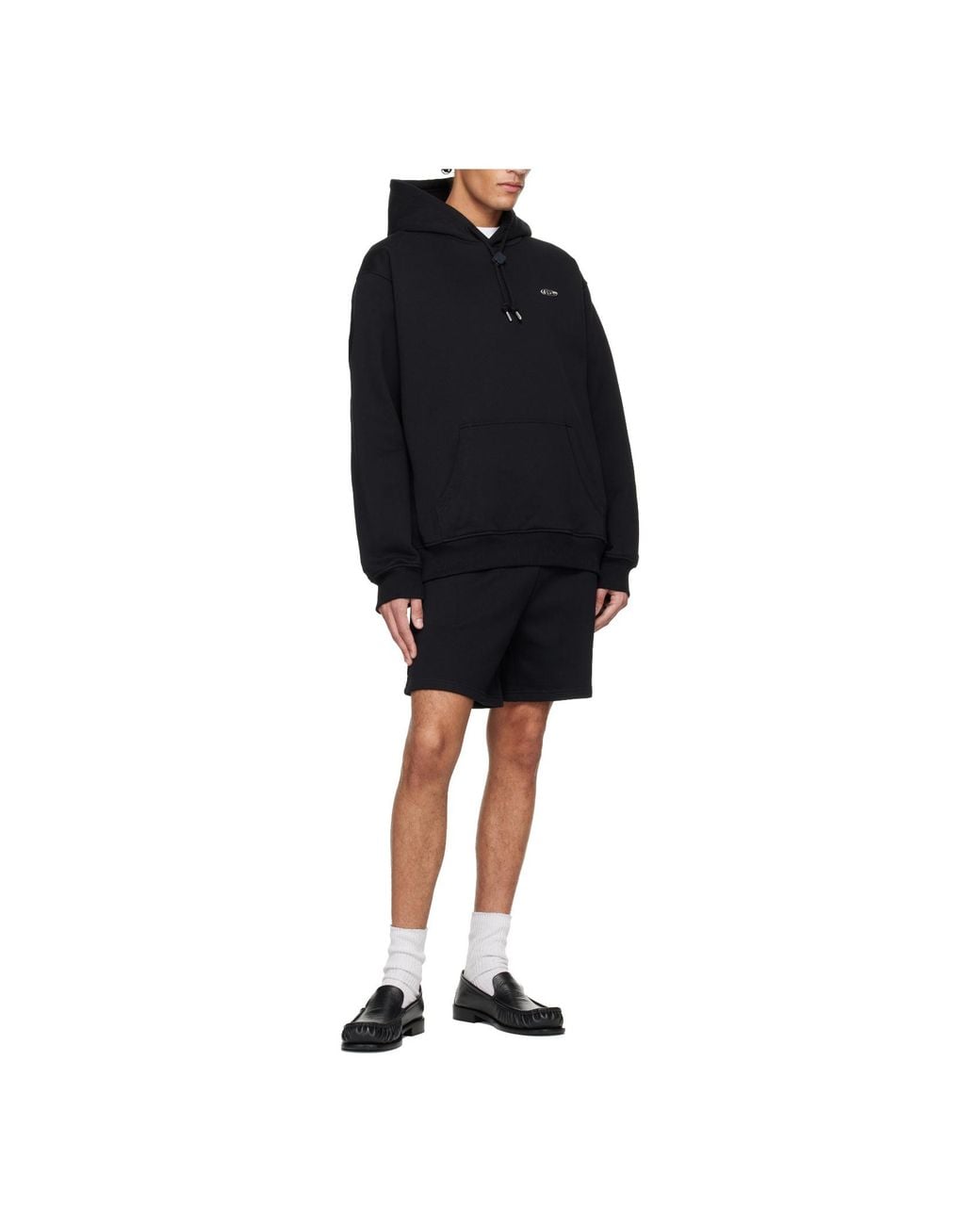 Casablanca Black Logo Drawstring Shorts for men