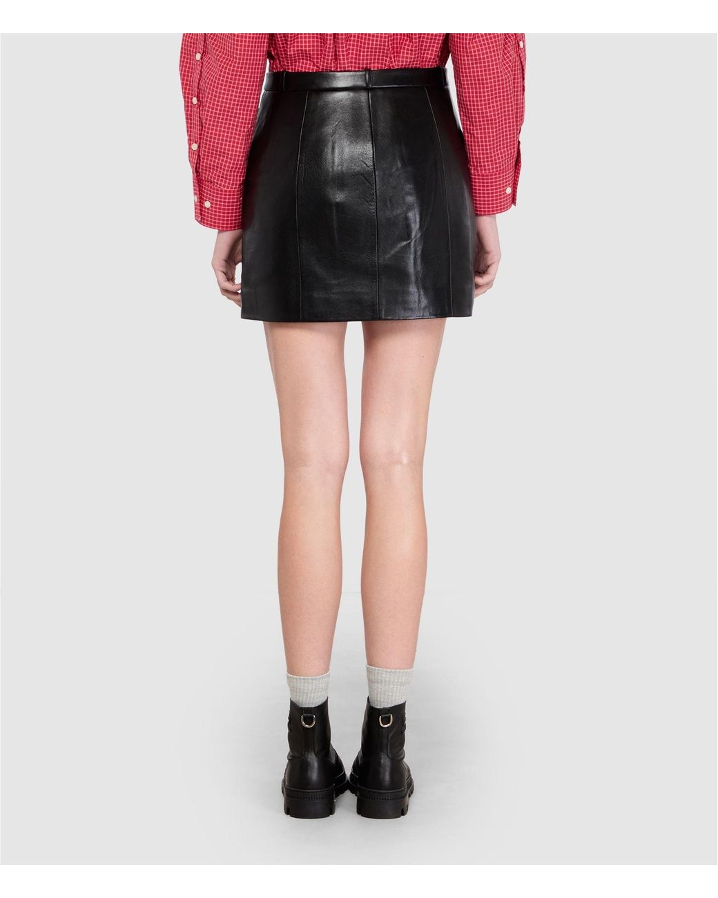 Anine Bing Black Belt-Loop Skirt
