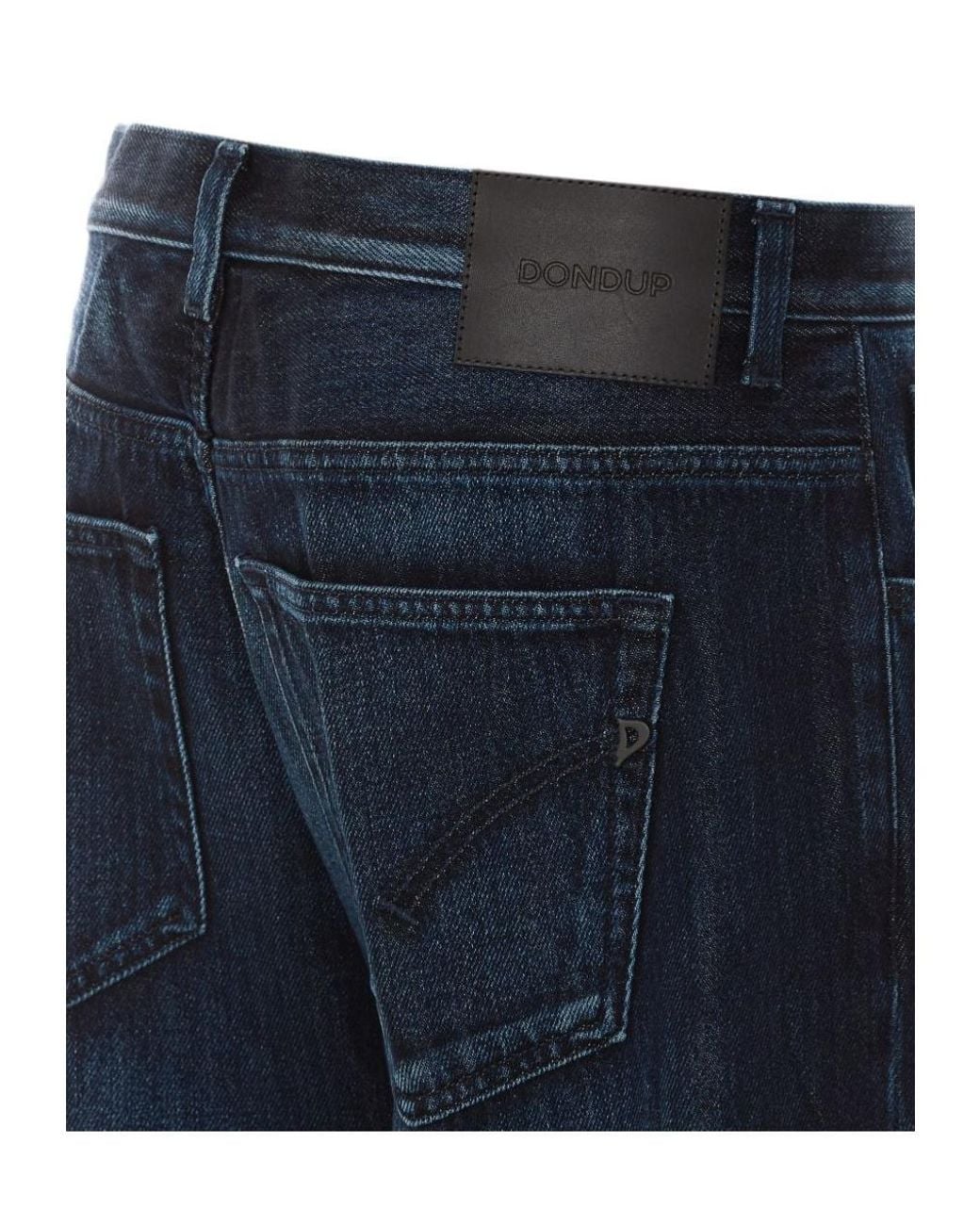 Dondup Blue Faded Straight-Leg Jeans