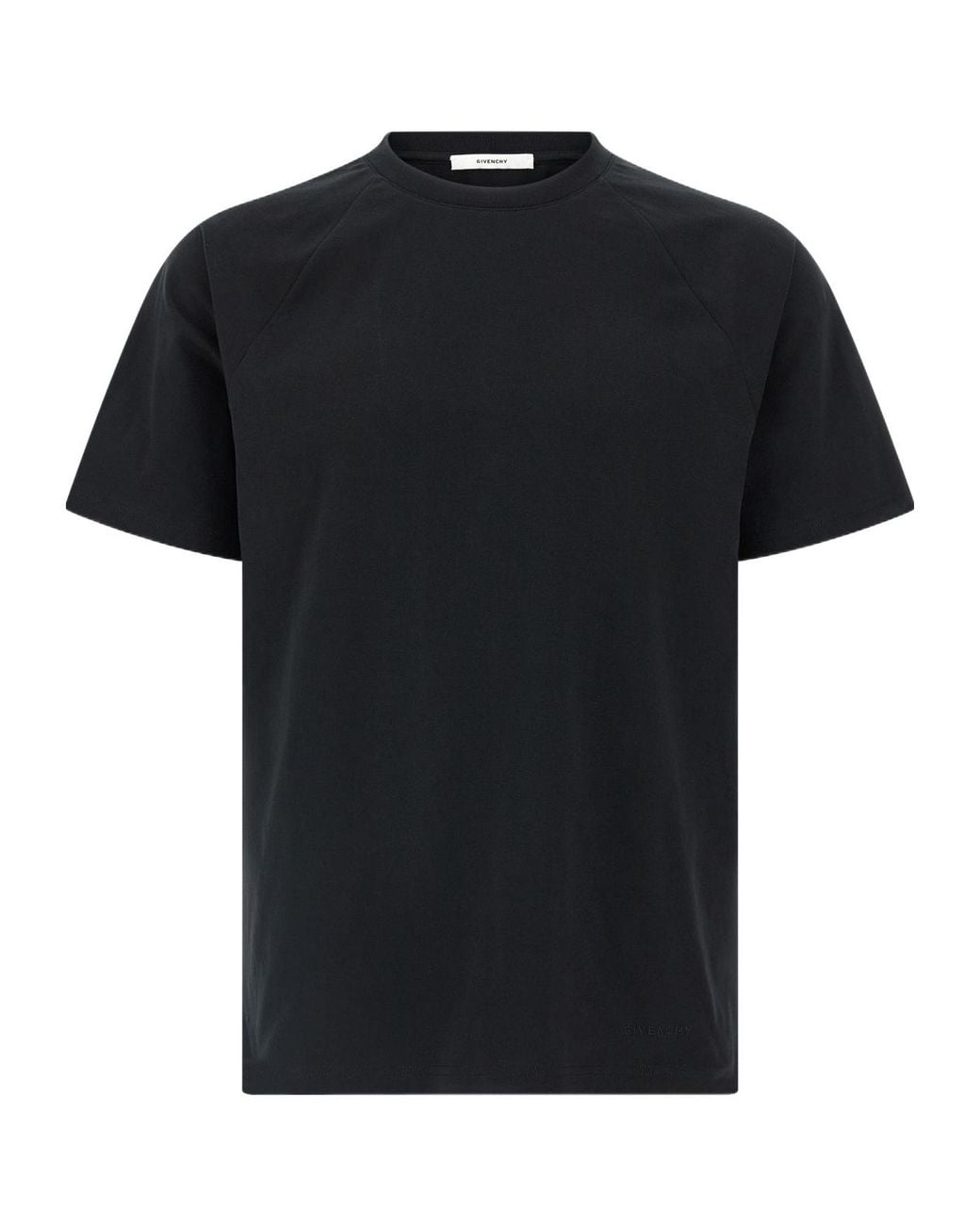Givenchy Black Signature Embroidered Crewneck T-Shirt for men