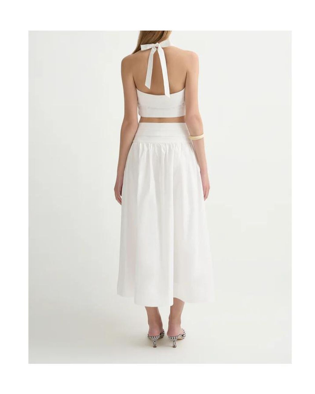 Posse White Rue Pleated Skirt