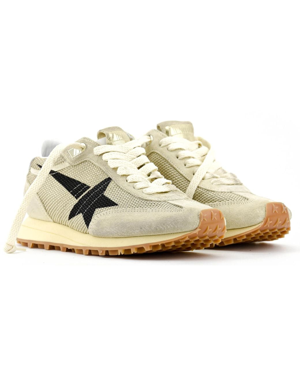 Golden Goose Deluxe Brand Metallic Running Marathon Lace-Up Sneakers