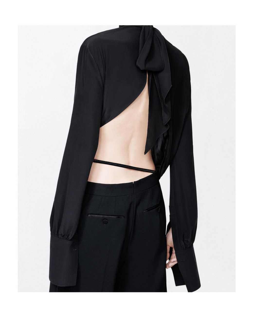 Tom Ford Blue Washed Silk Tuxedo Jumpsuit With Belt Detail