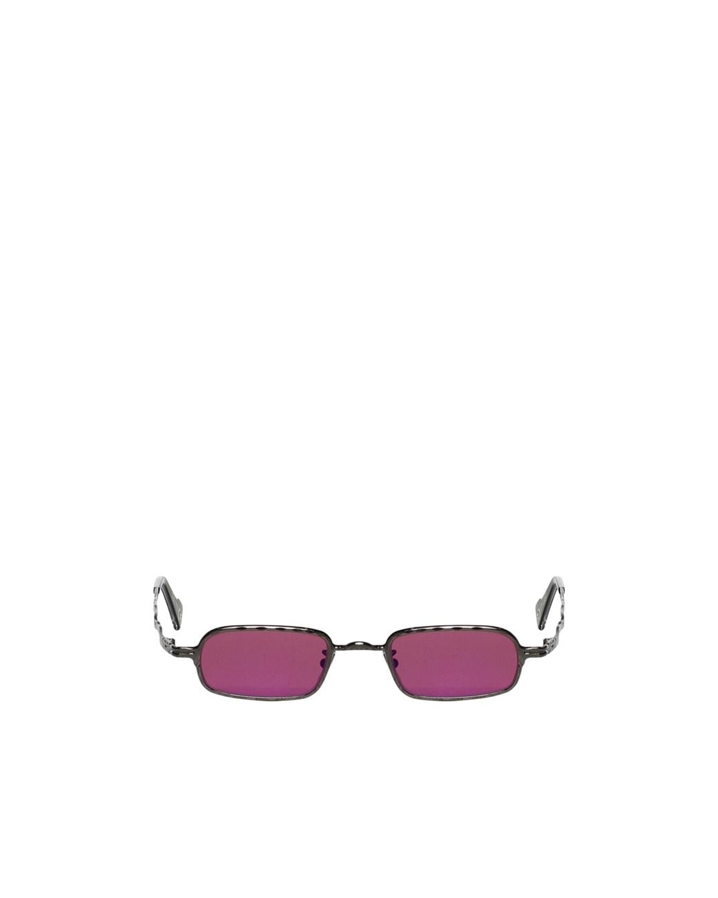 Kuboraum Purple Rectangular Metal Sunglasses for men