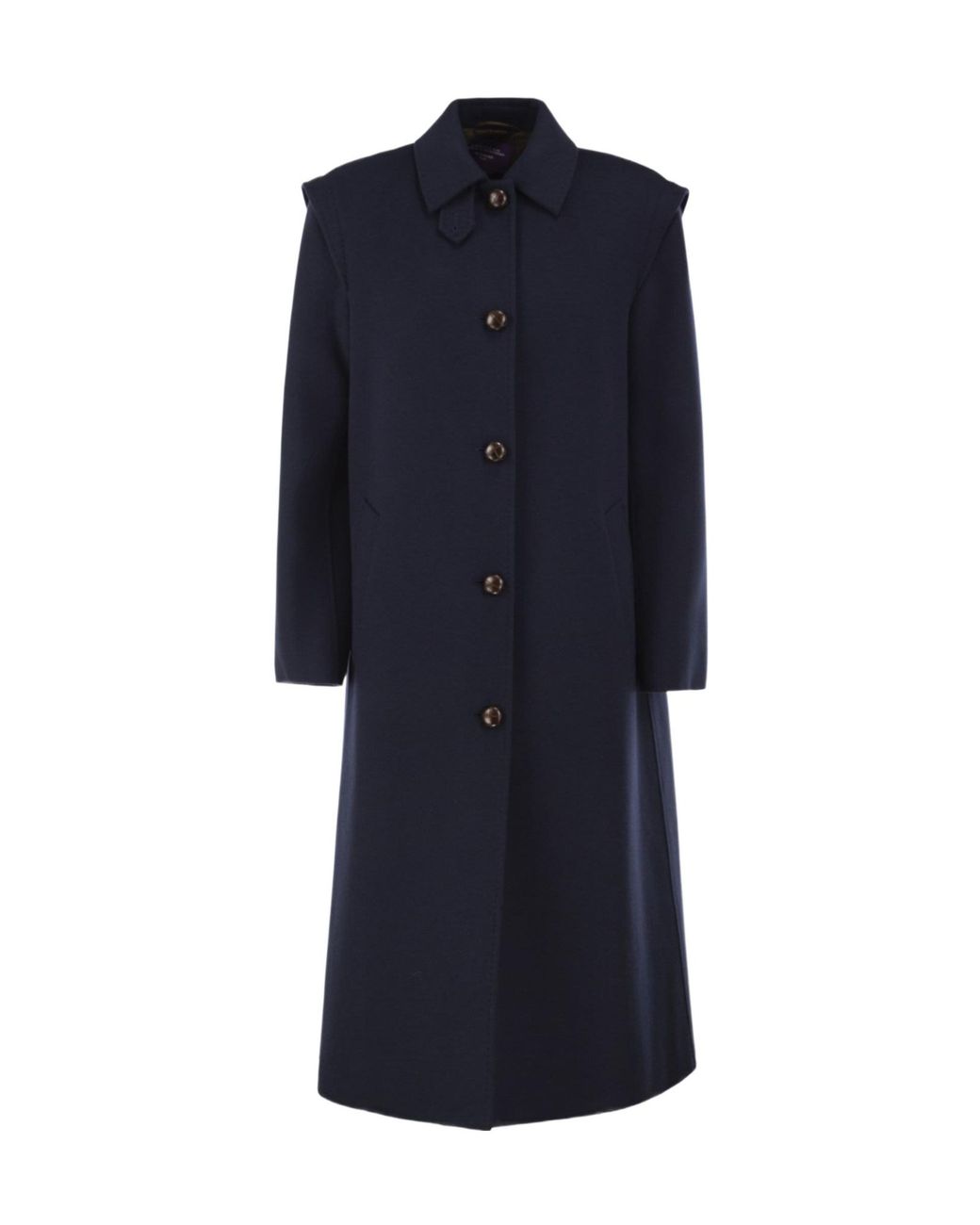 Weekend by Maxmara Blue Long Single-Breasted Coat