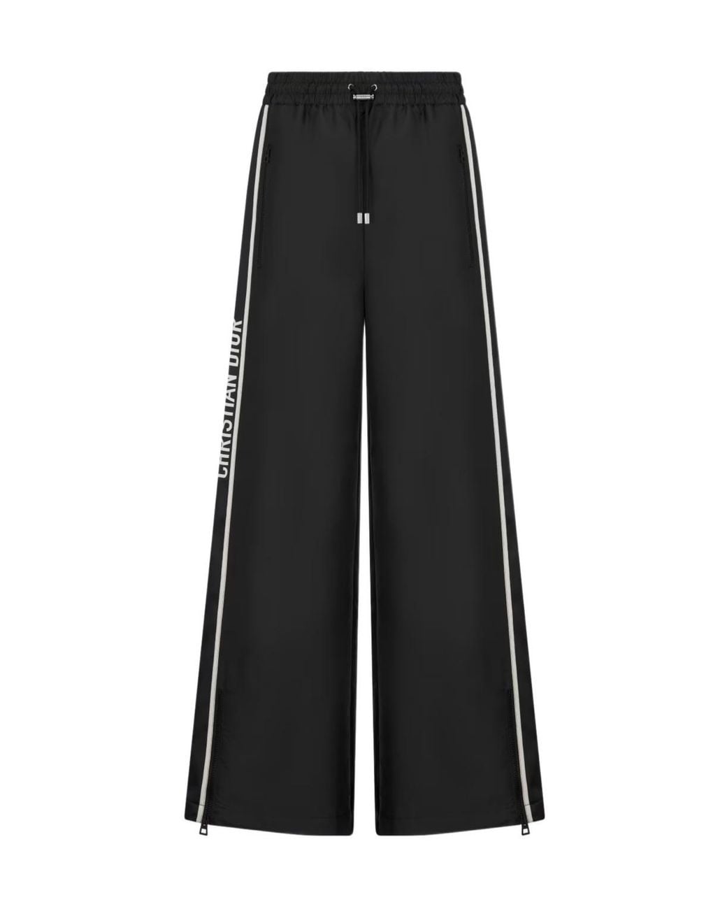 Dior Black Christian Drawstring Straight Leg Pants