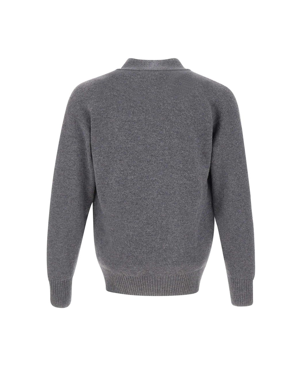 Gran Sasso Gray Button-Up V-Neck Cardigan for men