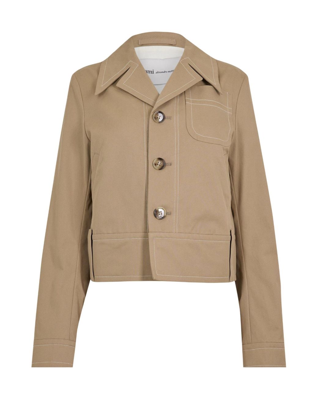 AMI Natural Buttoned Hybrid Jacket