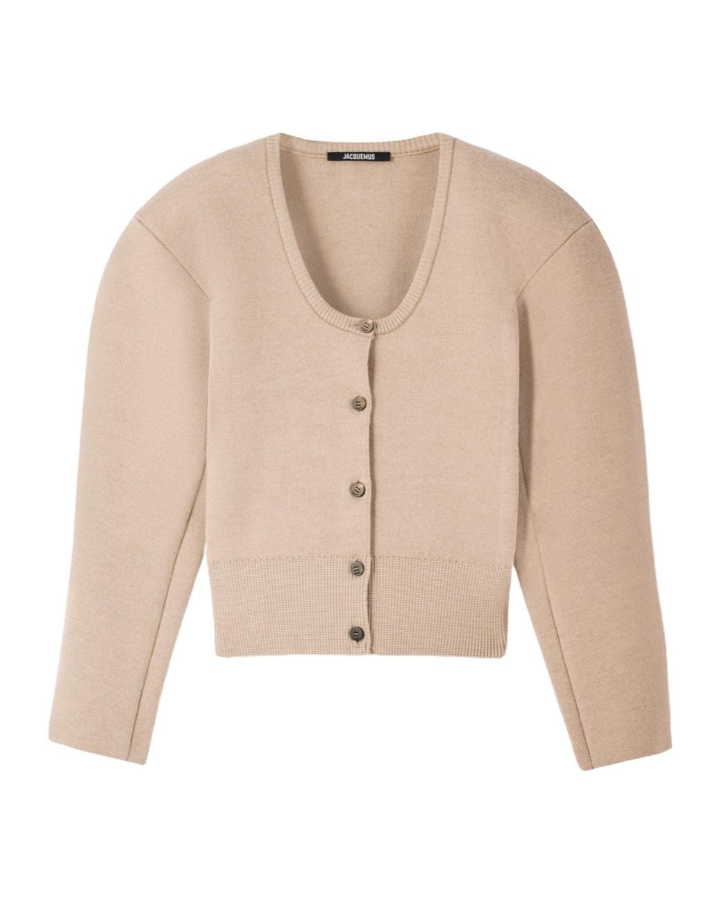 Jacquemus Natural The Doppio Knitted Cardigan