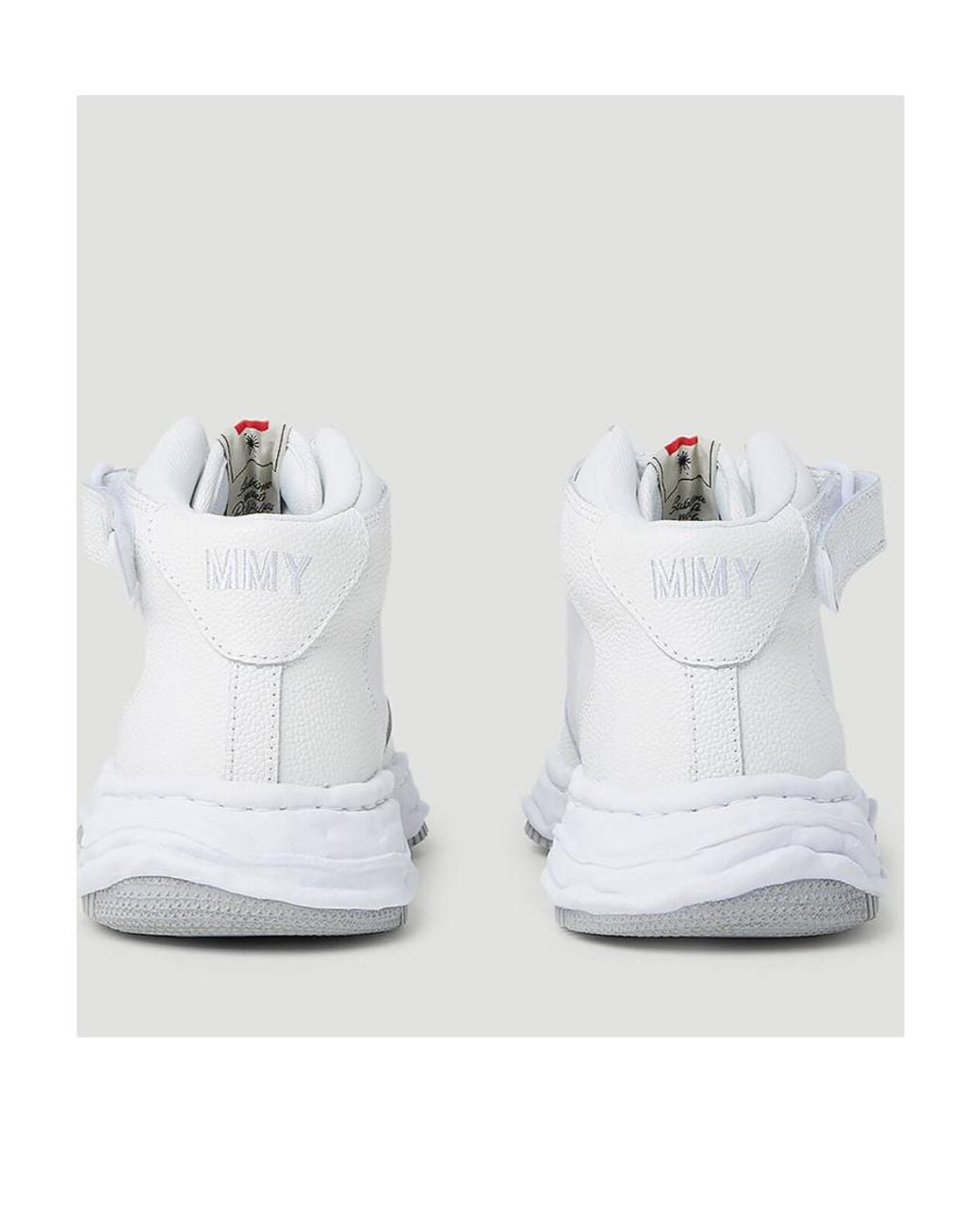 Maison Mihara Yasuhiro White Perforated Detailed High Top Sneakers for men