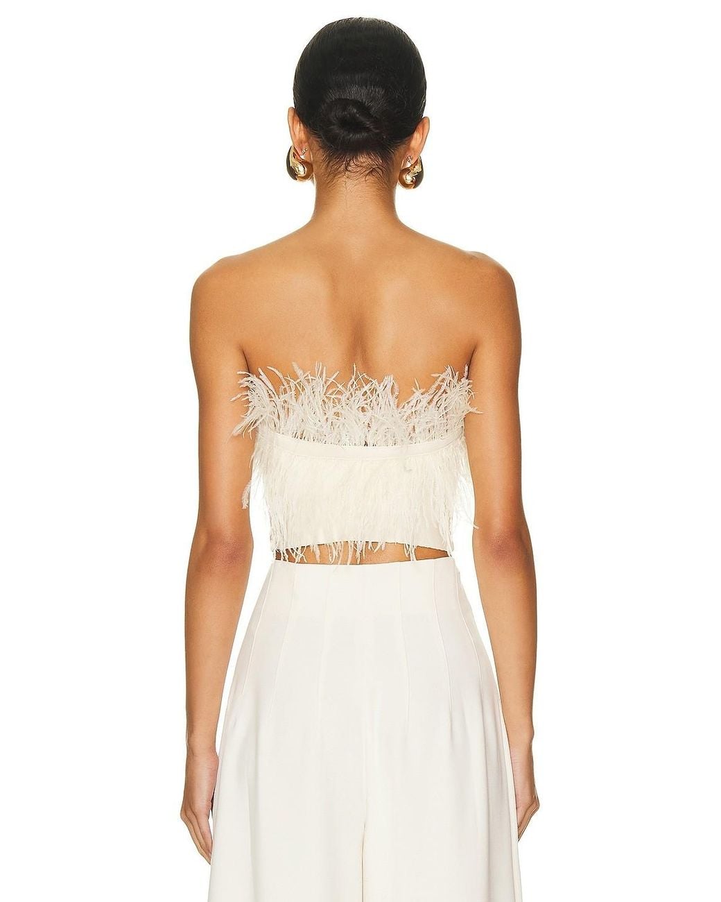 Staud White Trimmed Top