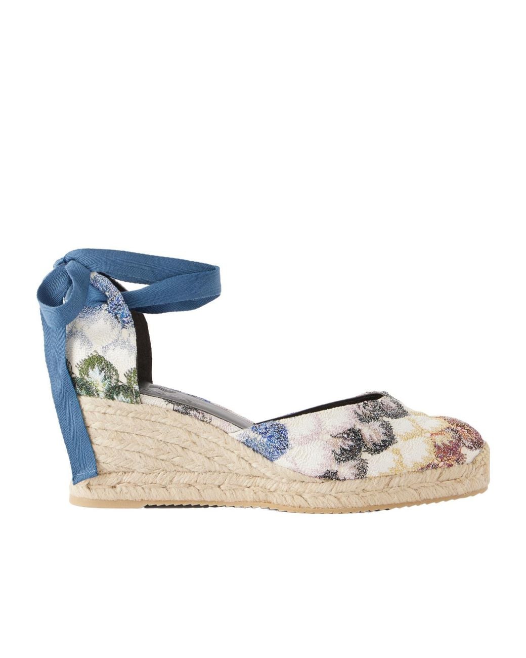 Missoni Blue Wedge Espadrille Sandals