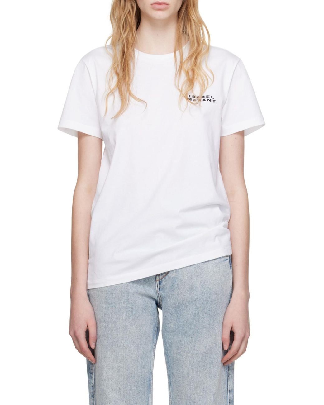 Isabel Marant White Vidal Logo Printed T-Shirt