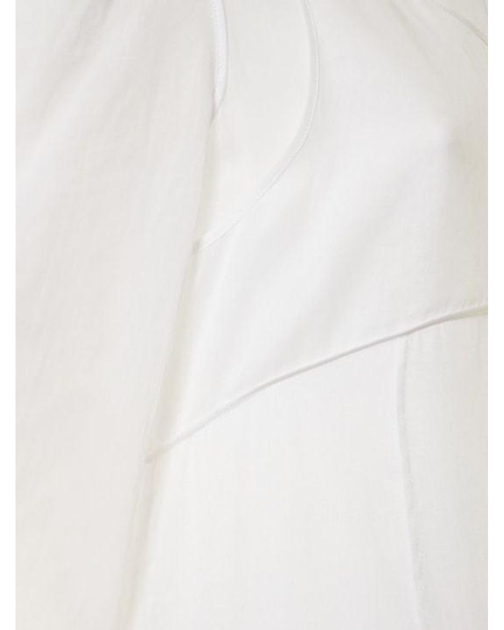 Jil Sander White Cotton Organza Midi Dress
