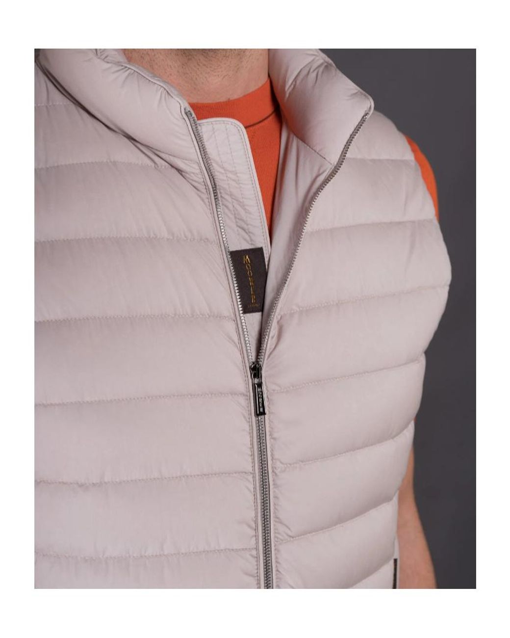 Moorer Brown Sleeveless Calaf S Vest for men