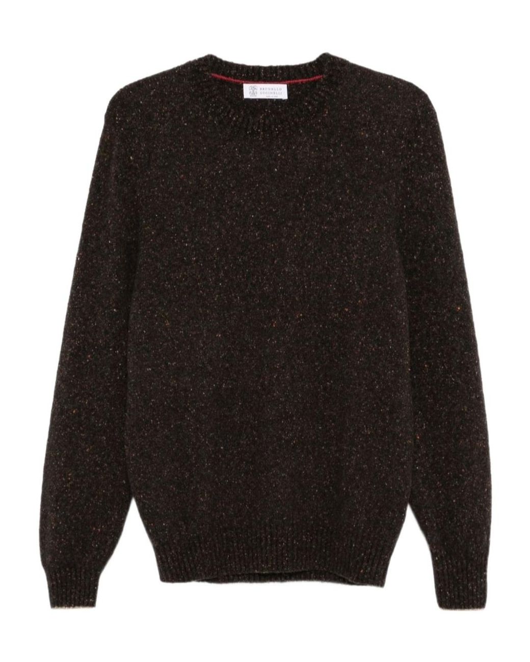 Brunello Cucinelli Orange Cashmere-Blend Jumper for men