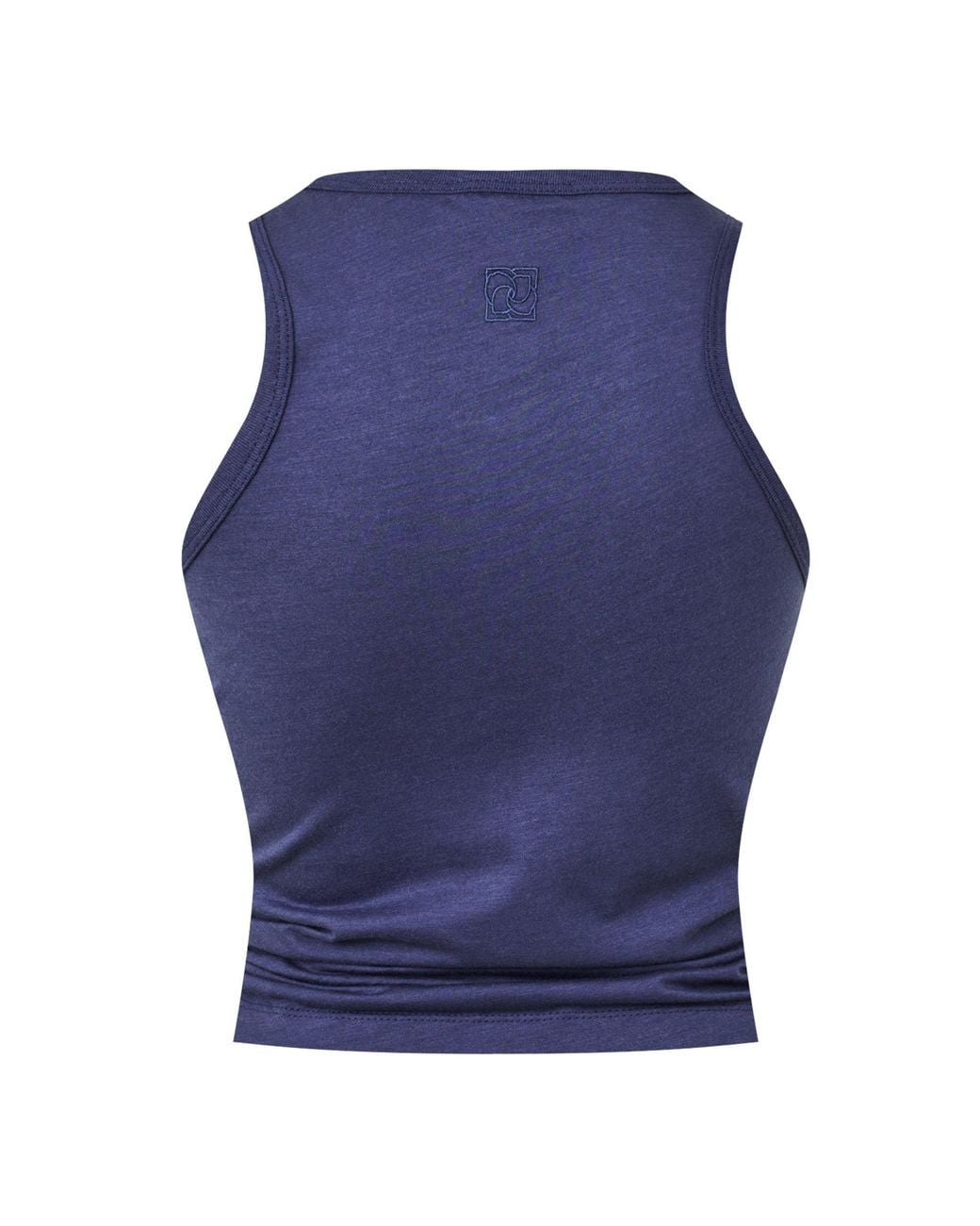 Magda Butrym Blue Cropped Sleeveless Tank Top