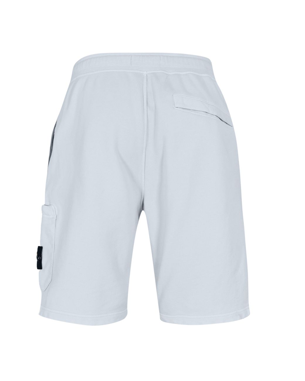 Stone Island Blue Fleece Jogger Shorts for men