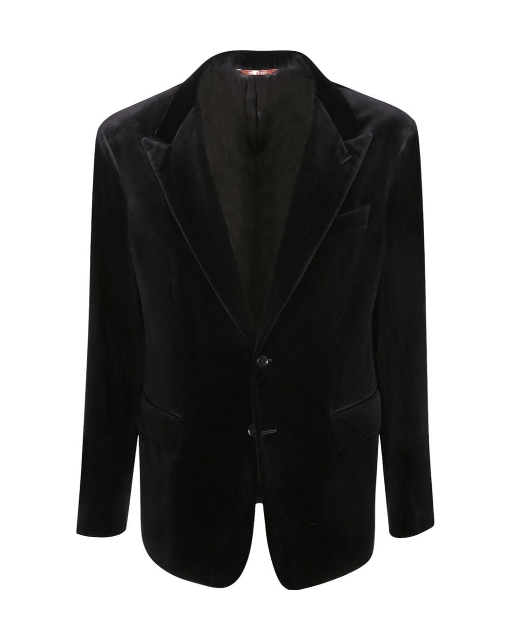 Canali Black Velvet Notch Lapel Jacket for men