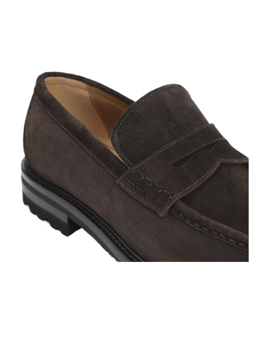 Kiton Brown Round-Toe Loafers for men