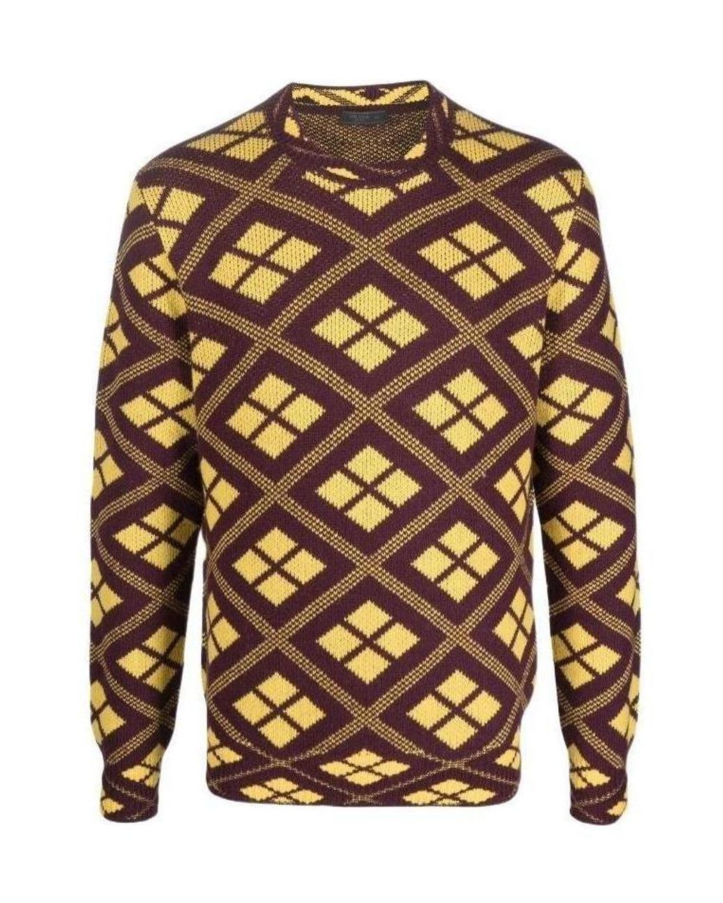 トップス PRADA 15ss geometric knit Prada Wool Blend Multicolor Zig Zag Striped Sweater – Justin Reed