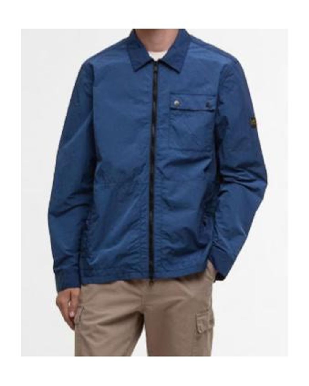 Barbour Blue Cotton Long Sleeve for men