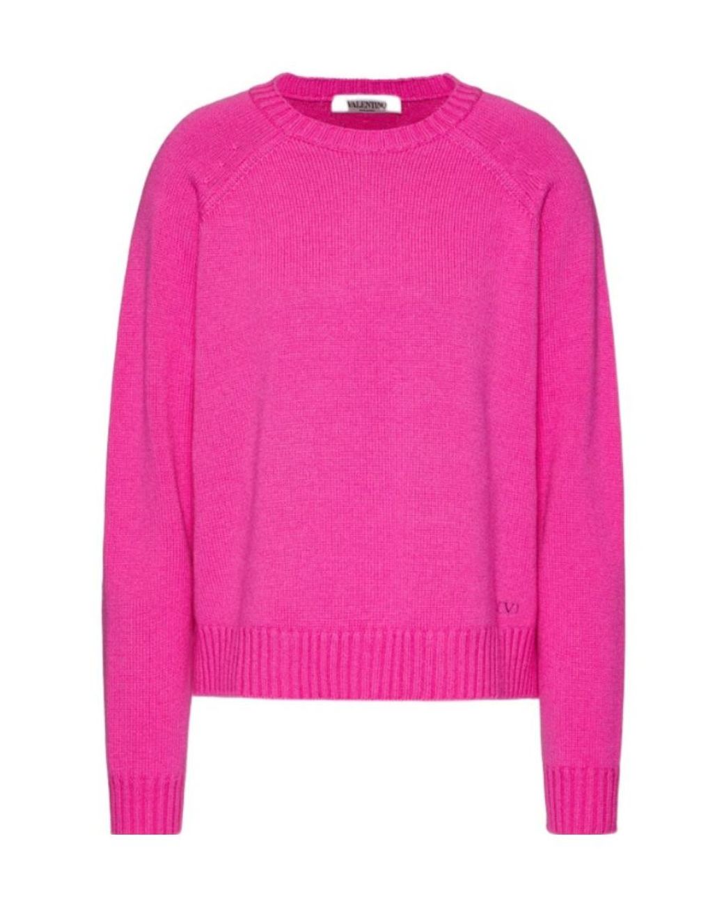 Valentino Pink Round-Neck Knitted Pullover