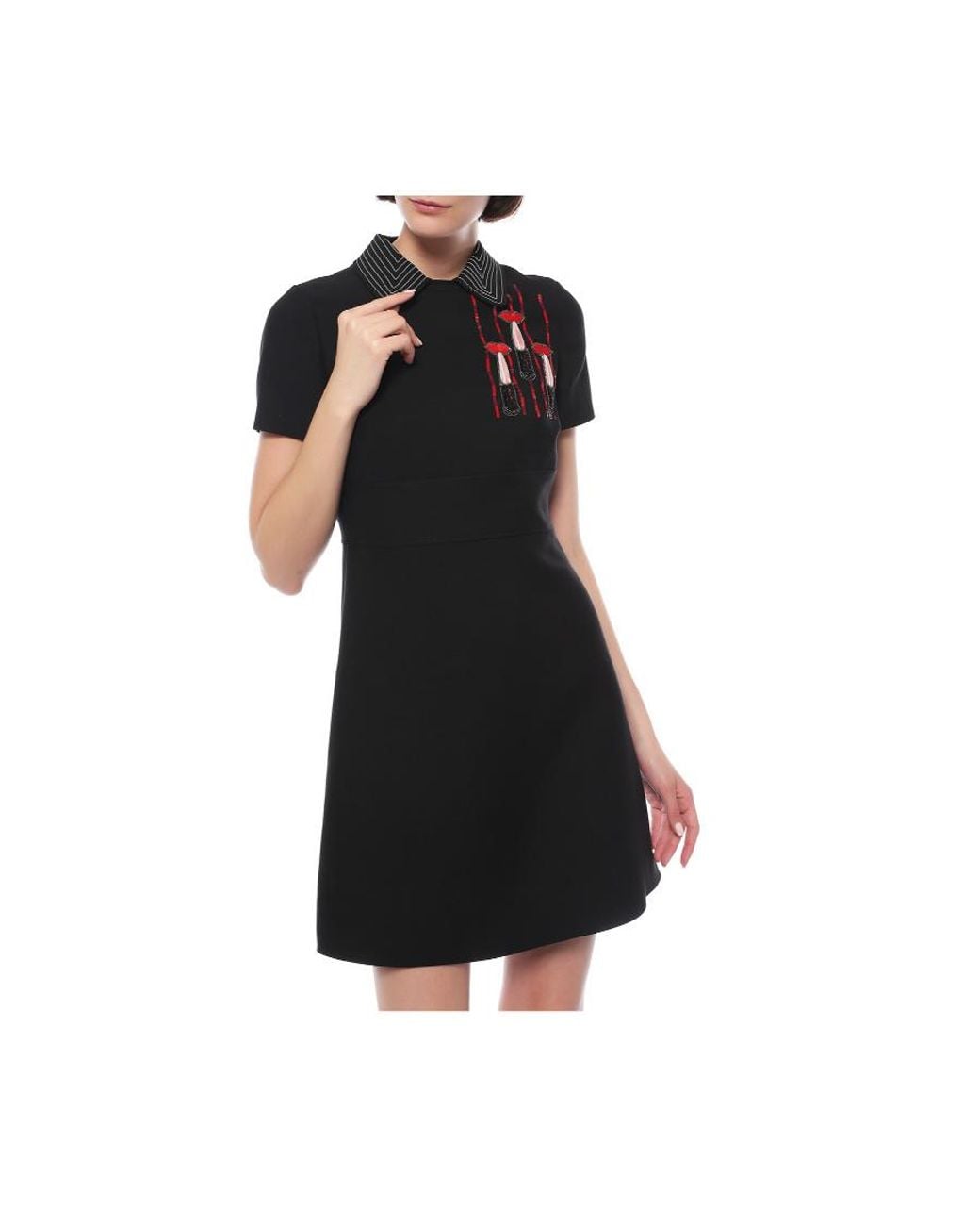 Valentino Black Cady Mini Dress