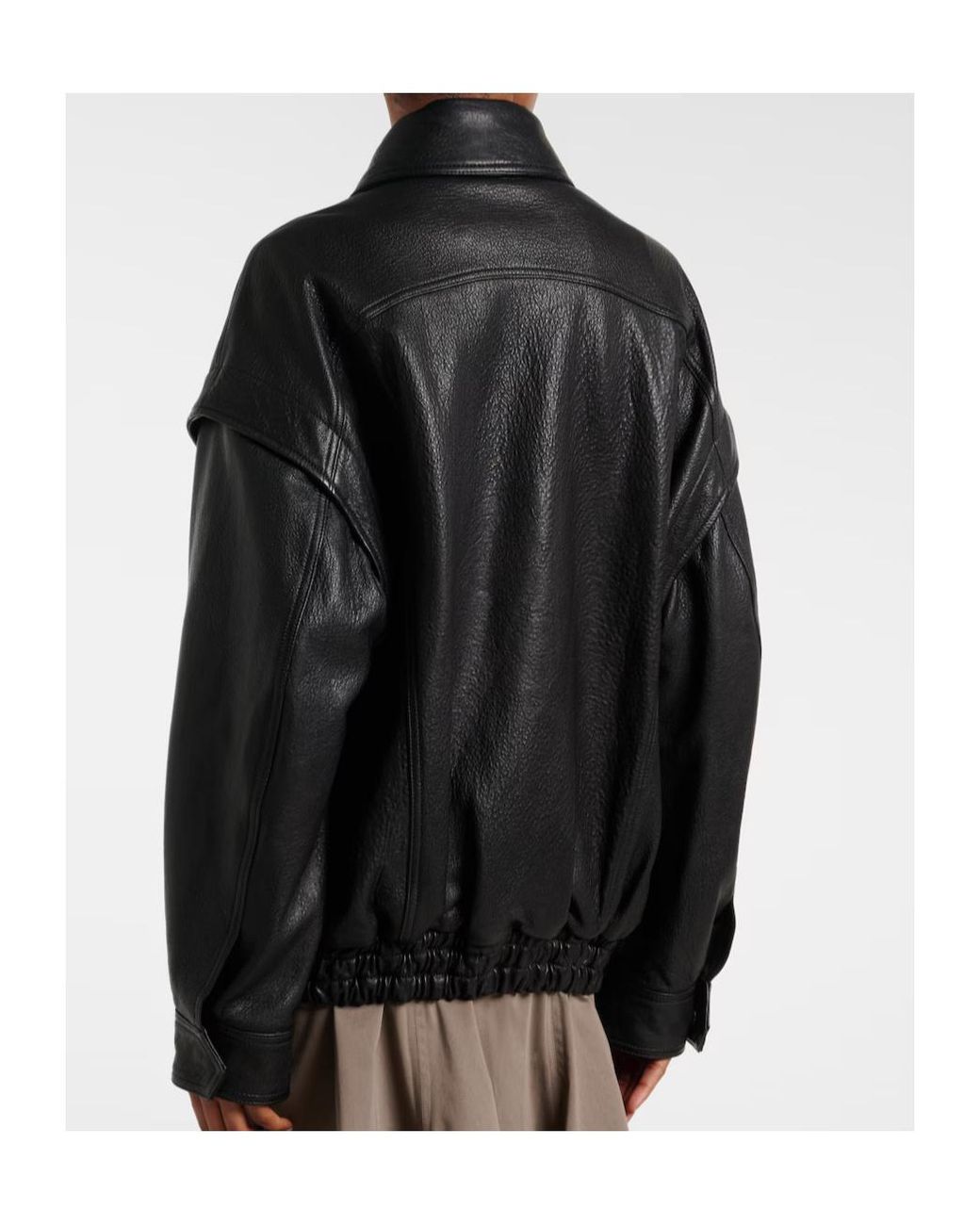 Nour Hammour Black Michah Leather Coat