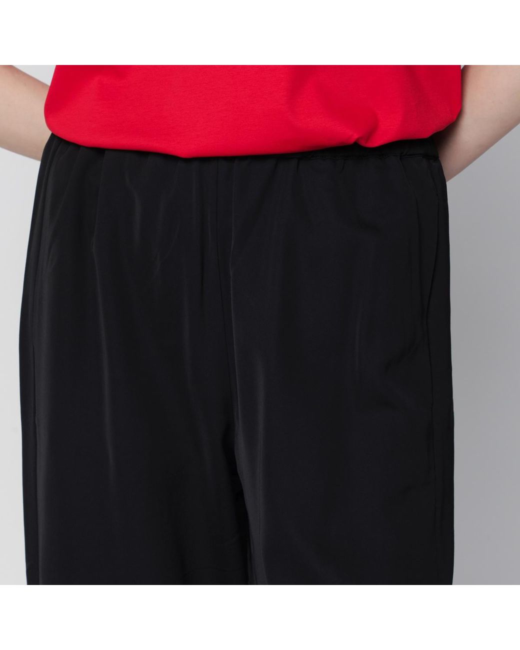 Rohe Black Elasticated-Waist Straight Leg Trousers