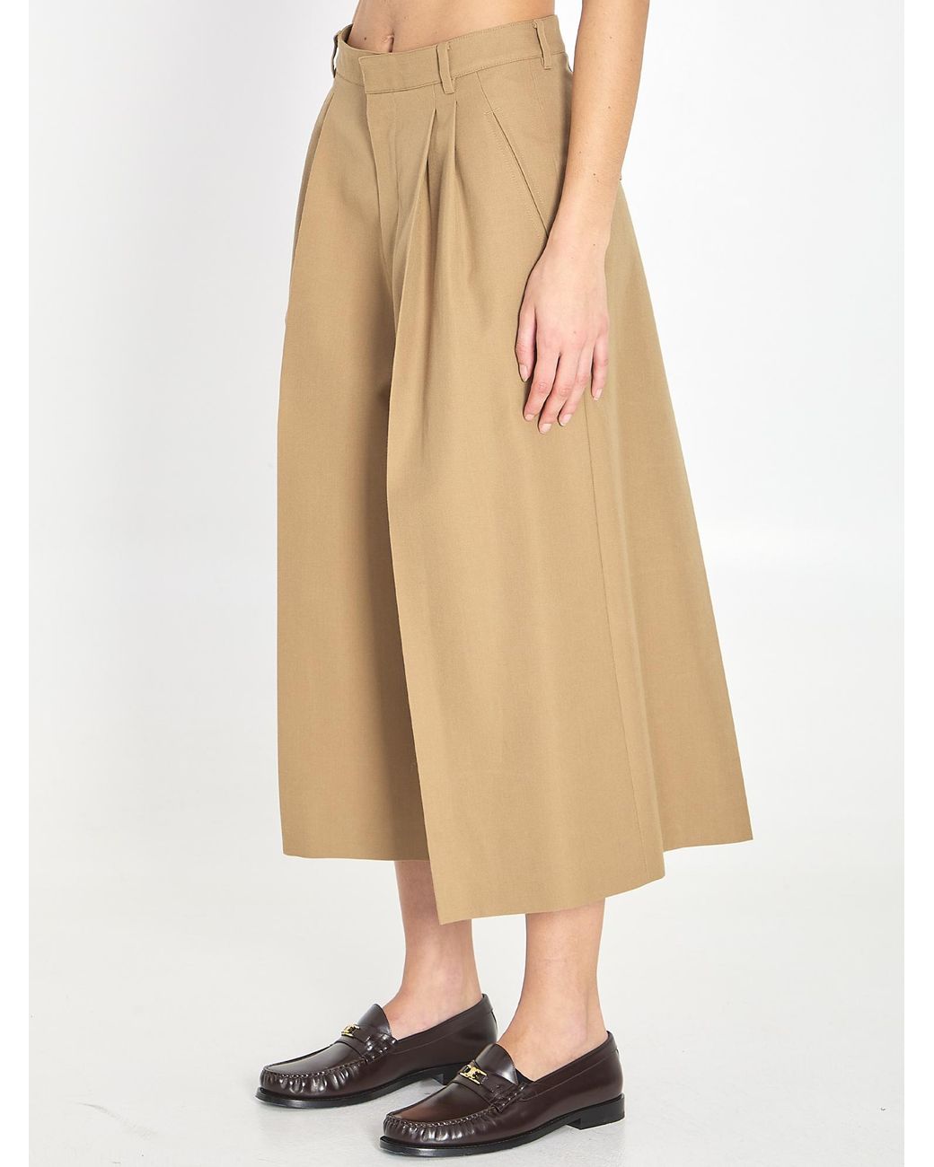 Céline Natural Montauk Cropped Trousers