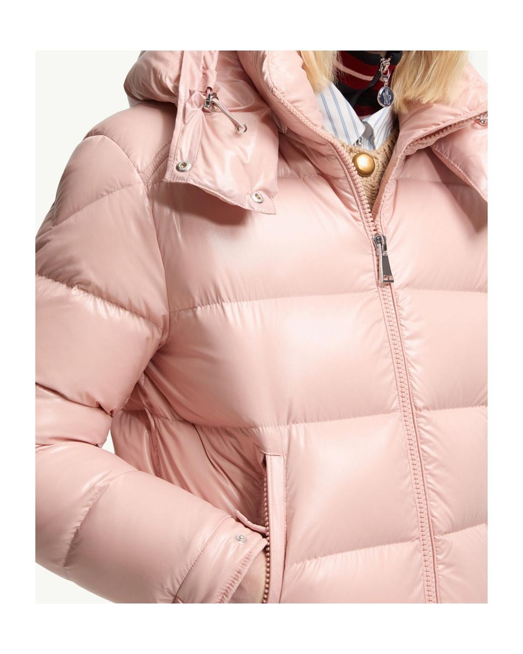 Moncler Pink Maire Zip-Up Padded Jacket