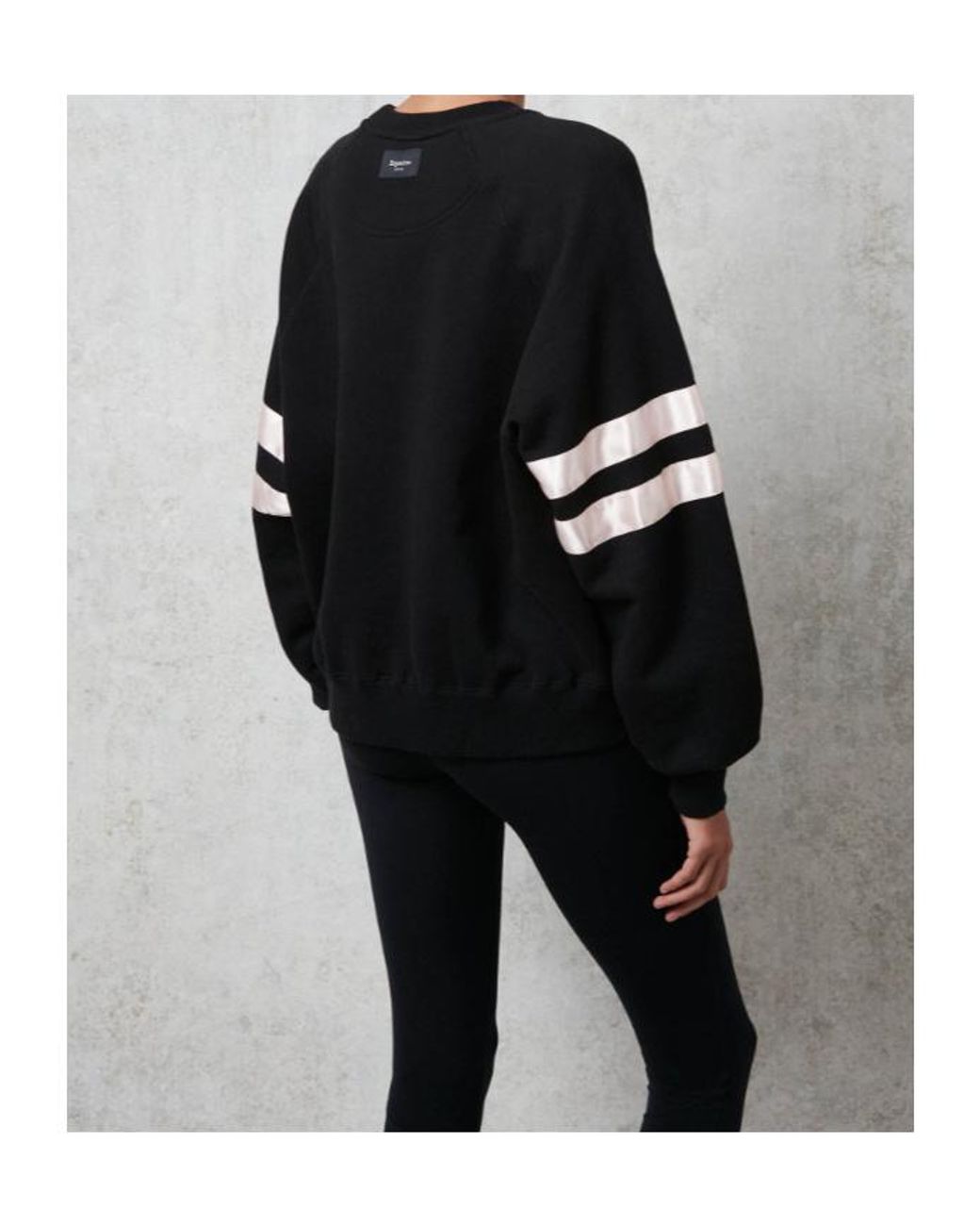 Repetto Black Striped Logo Sweatshirt