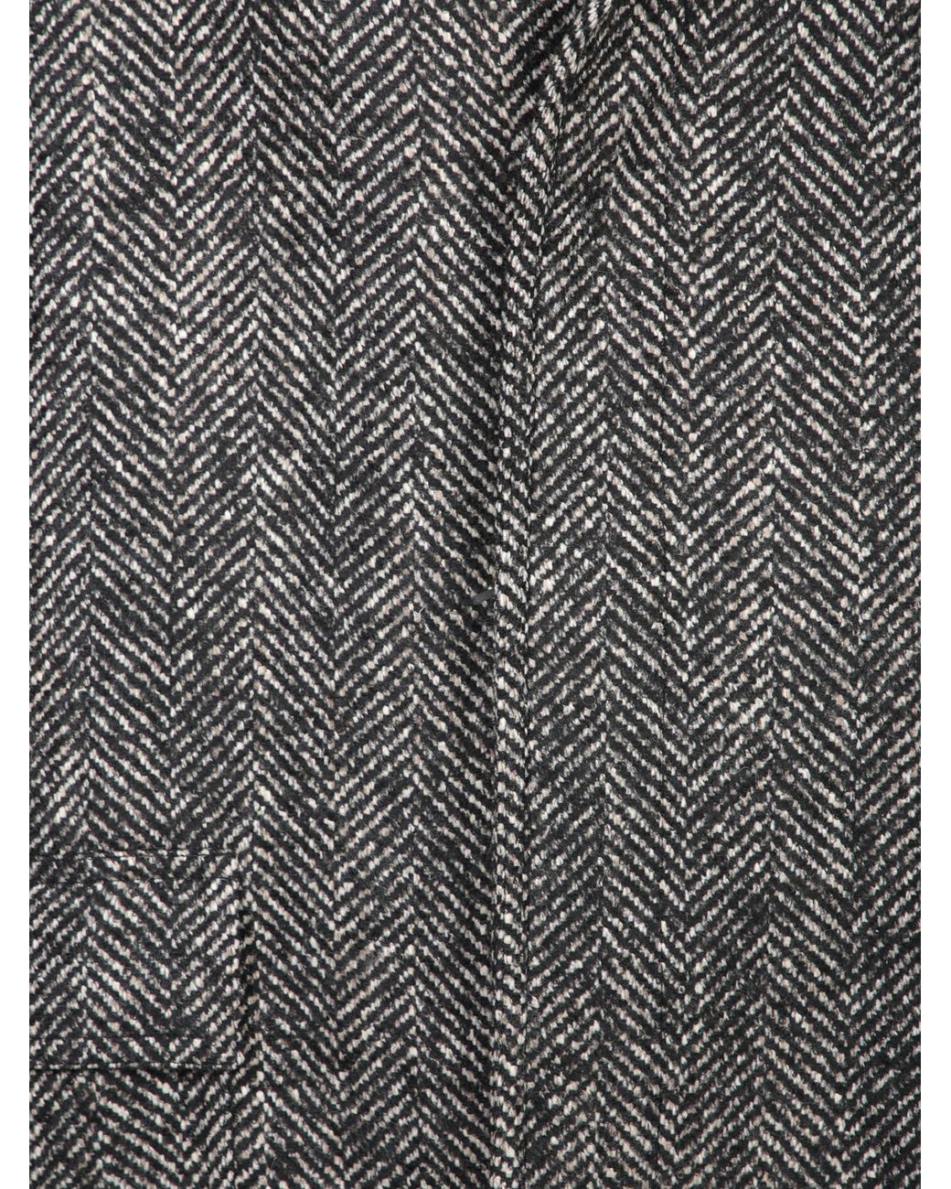 Tagliatore Gray Herringbone Long-Sleeved Coat for men