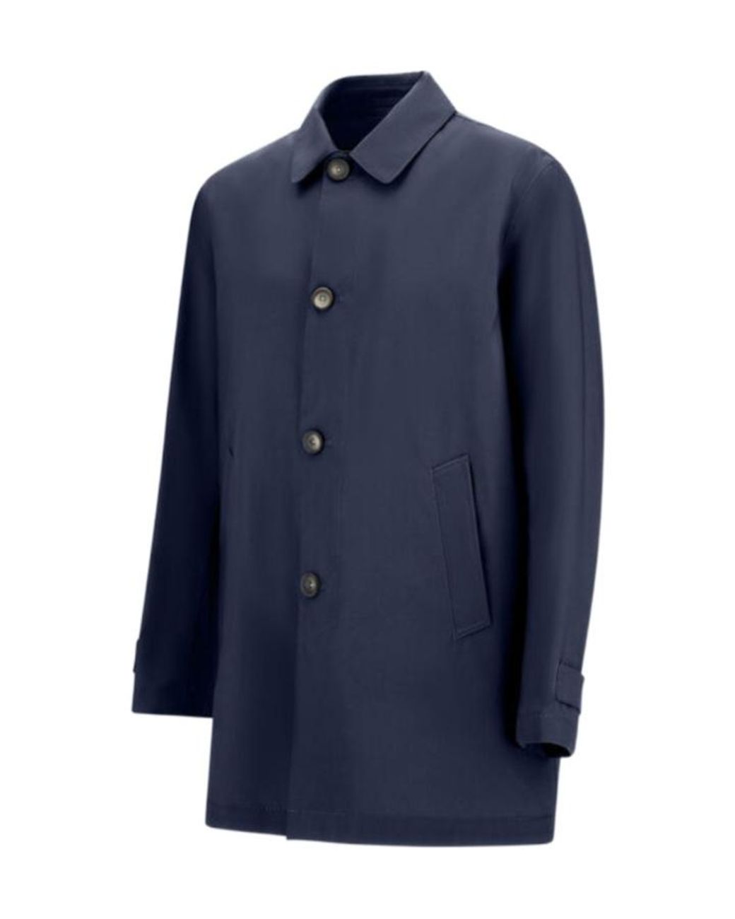 Herno Blue Welt-Pocket Raincoat for men