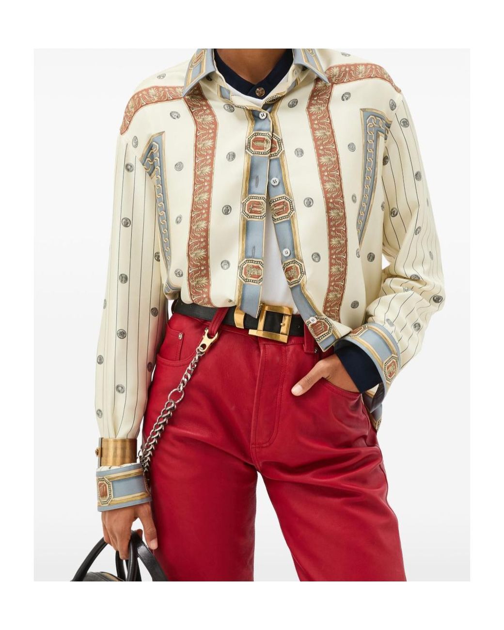 Versace Natural Patterned Shirt