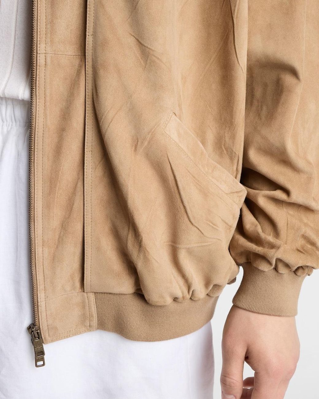 Prada Brown Suede Bomber Jacket for men