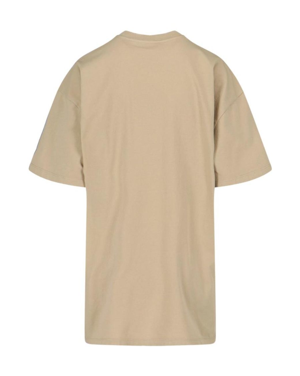 Prada Natural Logo Triangle Crewneck T-Shirt